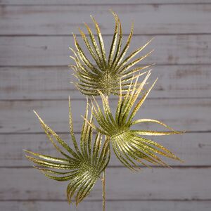 Искусственная ветка Пальмовый Рай 67 см оливково-золотая (Kaemingk, Нидерланды). Артикул: 515998