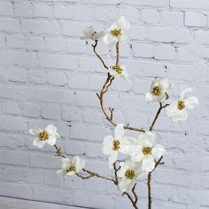 Декоративная ветка Цветущий Кизил 92 см белый (Kaemingk, Нидерланды). Артикул: 628545