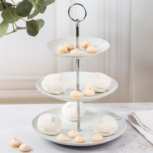 Этажерка для фруктов Гримальди трехъярусная 36 см, фарфор