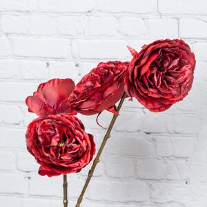 Искусственная Роза Шёлковое Сияние 58 см бордовая (Kaemingk, Нидерланды). Артикул: 628990