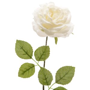 Роза в Инее 45 см белая Kaemingk фото 2