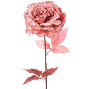 Искусственная роза Аурелия 60 см розовый бархат (Kaemingk, Нидерланды). Артикул: ID75008
