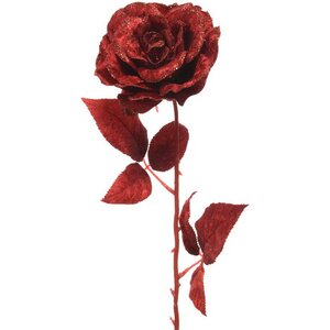 Искусственная роза Аурелия 60 см бордовая (Kaemingk, Нидерланды). Артикул: ID75009