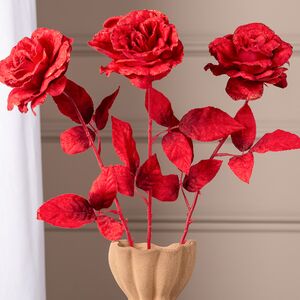 Искусственная роза Аурелия 60 см бордовая Kaemingk фото 4