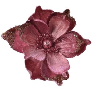 Искусственный цветок Магнолия Контемпора 22 см, клипса Kaemingk фото 3