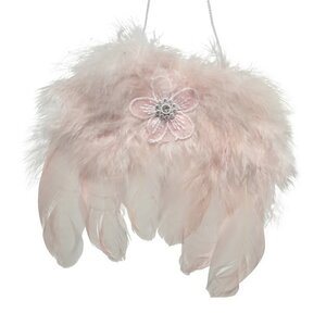 Декоративное украшение Angel Wings 16 см розовые, подвеска Kaemingk фото 1