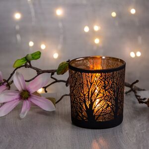 Подсвечник стакан Таинственный Лес 8 см (Kaemingk, Нидерланды). Артикул: 640523