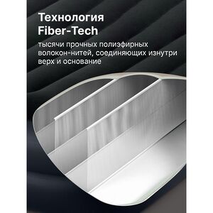 Надувная кровать с насосом Pillow Rest 152*203*42 см темно-синяя с синим INTEX фото 4