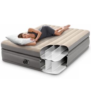 Надувная кровать с насосом Prime Comfort Queen, 152*203*51 см, бежевая INTEX (Интекс) фото 4