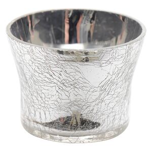 Подсвечник Стеклянный Стаканчик винтажный, 6*5 см, серебро (Kaemingk, Нидерланды). Артикул: 643650