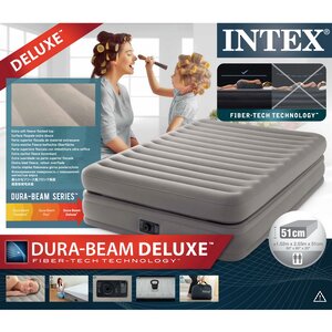 Надувная кровать с насосом Prime Comfort 152*203*51 см INTEX фото 8