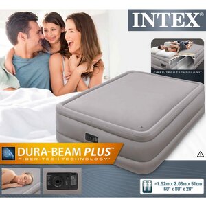 Надувная кровать с насосом Foam Top 152*203*51 см INTEX фото 8