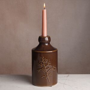 Декоративный подсвечник Ботаника 21 см шоколадный (Kaemingk, Нидерланды). Артикул: 644739-1