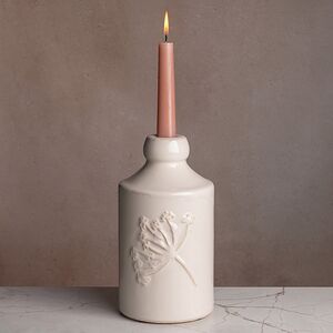 Декоративный подсвечник Ботаника 21 см молочный (Kaemingk, Нидерланды). Артикул: 644739-3