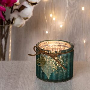 Подсвечник Лесная Соната 8 см изумрудный, стекло (Kaemingk, Нидерланды). Артикул: 645473-2