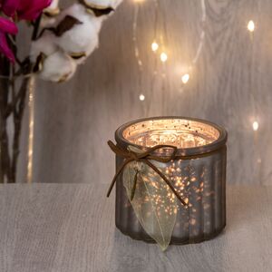 Подсвечник Лесная Соната 8 см дымчатый, стекло (Kaemingk, Нидерланды). Артикул: 645473-3