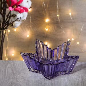 Стеклянный подсвечник Утренняя Звезда 14 см сиреневый Kaemingk (Кейминг) фото 2