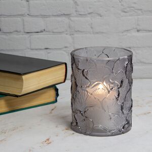 Стеклянный подсвечник Федеричи 13 см дымчатый (Kaemingk, Нидерланды). Артикул: 646233-2