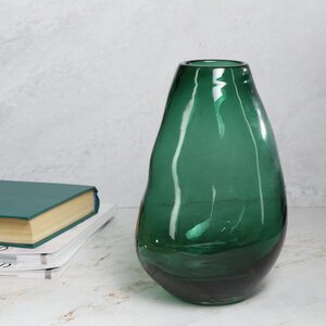 Стеклянная ваза Санджинето 23 см малахитовая (Kaemingk, Нидерланды). Артикул: ID76145