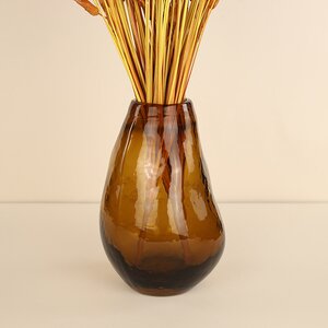Стеклянная ваза Санджинето 23 см янтарная (Kaemingk, Нидерланды). Артикул: ID76146