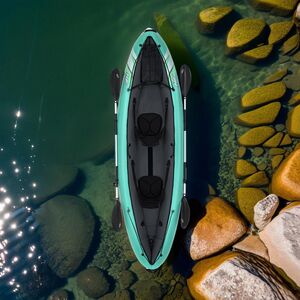 Надувная байдарка Ventura Elite-X2 двухместная 330*86 см + насос и весла Bestway фото 4