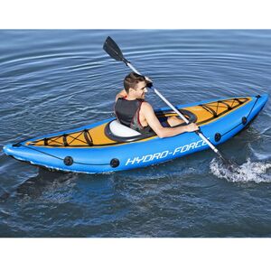 Надувная байдарка Champion-X1 одноместная 275*81 см + насос и весла Bestway фото 6