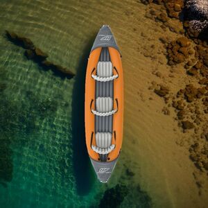 Надувная байдарка Rapid-X3 (Рапид-Икс3) трехместная 381*100 см + насос и весла, оранжевая Bestway (Бествей) фото 9