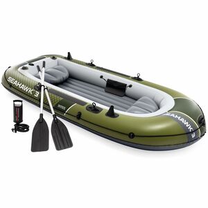 Надувная лодка Seahawk (Сихоук) трехместная 295*137*43 см + насос и весла INTEX (Интекс) фото 1
