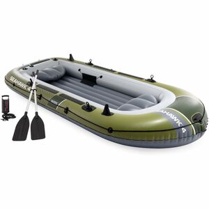 Надувная лодка Seahawk (Сихоук) четырехместная 351*145*48 см + насос и весла INTEX (Интекс) фото 1
