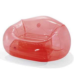Надувное кресло Beanless Bag Chair 137*127*74 см розовое прозрачное INTEX фото 1