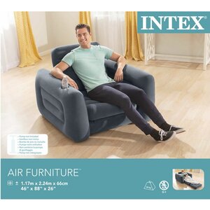 Надувное кресло-кровать Pull-Out Chair 117*224*66 см INTEX фото 2