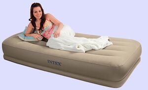 Надувная кровать PILLOW REST MID-RISE BED,  TWIN 102х203х38 см INTEX фото 1