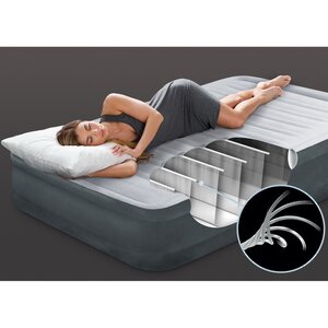 Надувная кровать с насосом Comfort-Plush 99*191*33 см INTEX фото 6