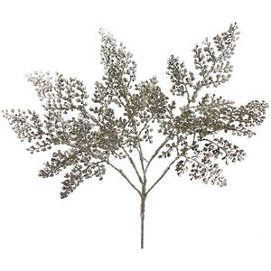 Декоративная ветка Олеандро 46 см платиновая (EDG, Италия). Артикул: 683093-03