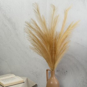 Декоративная ветка с перьями Коко Пальмьери 100 см, карамельная (EDG, Италия). Артикул: 683441-24