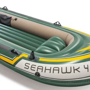 Надувная лодка SeaHawk 400-Set четырехместная 351*145*48 см + насос и весла, уцененная INTEX фото 3