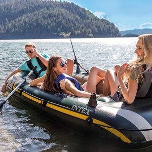 Надувная лодка SeaHawk 300-Set трехместная 295*137*43 см + насос и весла INTEX фото 5