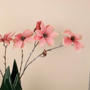 Искусственная ветка Магнолия Azura 91 см розовая EDG фото 4