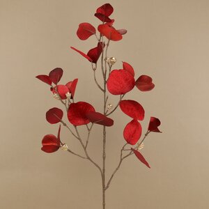 Искусственная ветка Эвкалипт Дориэна 82 см красная EDG фото 1
