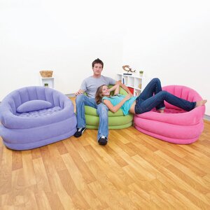 Надувное кресло 91*102*65 см розовое INTEX фото 3