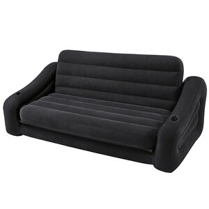 Надувной диван кровать 193*221*66 см черный INTEX фото 3