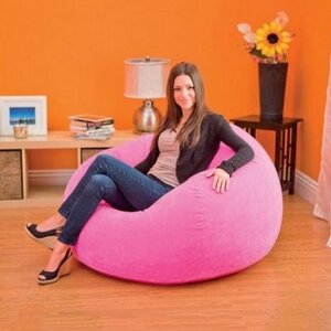 Надувное кресло Beanless Bag Chair 107*104*69 см розовое INTEX фото 3