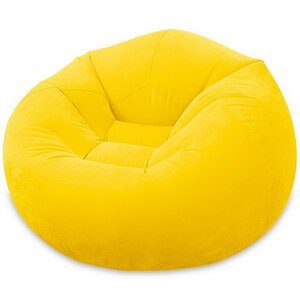 Надувное кресло Beanless Bag Chair 107*104*69 см желтое INTEX фото 2