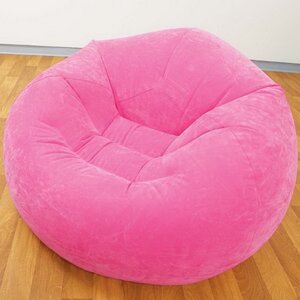 Надувное кресло Beanless Bag Chair 107*104*69 см розовое (INTEX, Китай). Артикул: 68569-2