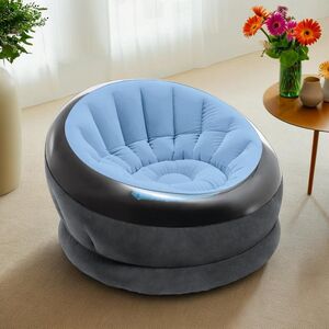 Надувное кресло Empire Chair 112*109*69 см голубое INTEX фото 2