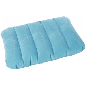 Надувная подушка 43*28*9 см голубая, флокированная INTEX фото 1