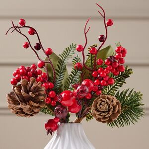 Хвойная Ветка с Ягодами 20 см, ЛИТАЯ + ПВХ Kaemingk фото 4