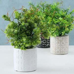 Искусственное растение в горшке Самшит 29 см бежевый Boltze (Больтце) фото 6