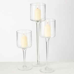 Набор стеклянных подсвечников - бокалов Purello Alto 30-50 см, 3 шт Boltze (Больтце) фото 2