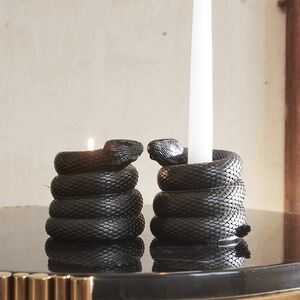 Подсвечник на 1 свечу Черная Змея - Connie 9 см EDG (ЭДГ) фото 2